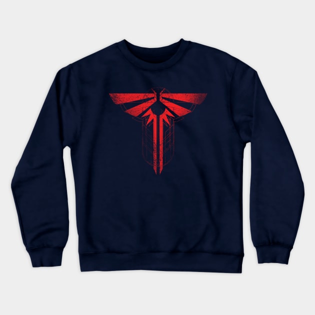 The Last of Us - Firefly Symbol Red Crewneck Sweatshirt by BadBox